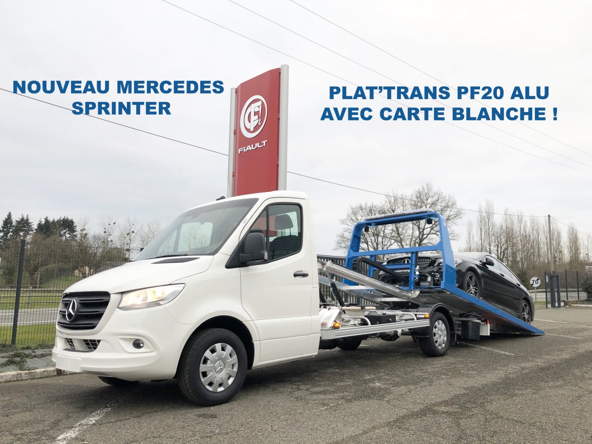 Plat'trans pf20 alu sur nouveau mercedes sprinter 3t5 avec carte blanche !