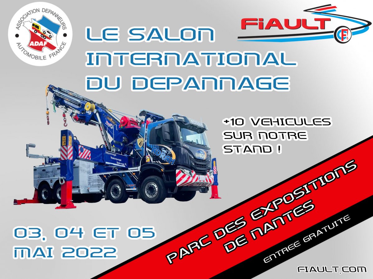 Nous serons présents au salon du dépannage de nantes les 03, 04 et 05 mai 2022