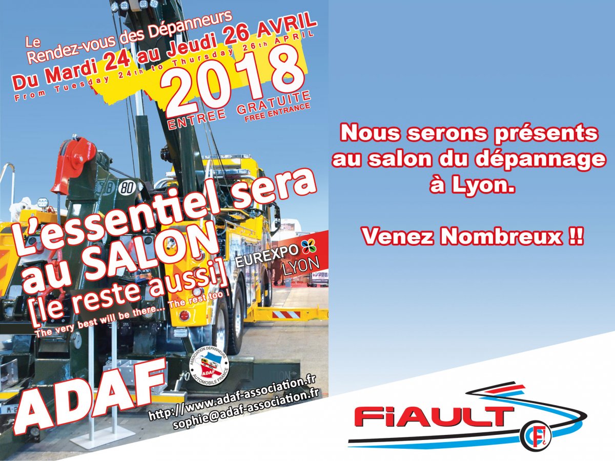 Salon du dépannage à lyon du mardi 24 au jeudi 26 avril 2018