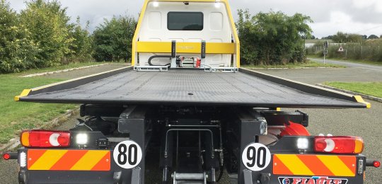 Two work lights fitted at the rear of the equipment