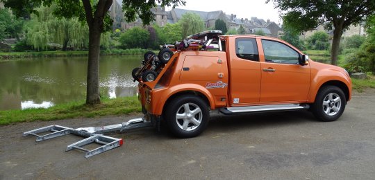 Painting the cab of a 4x4