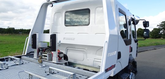 Roll-bar raised to protect the cabine type FLY and stainless steel handles