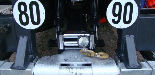 A rubber end stop for winch cable